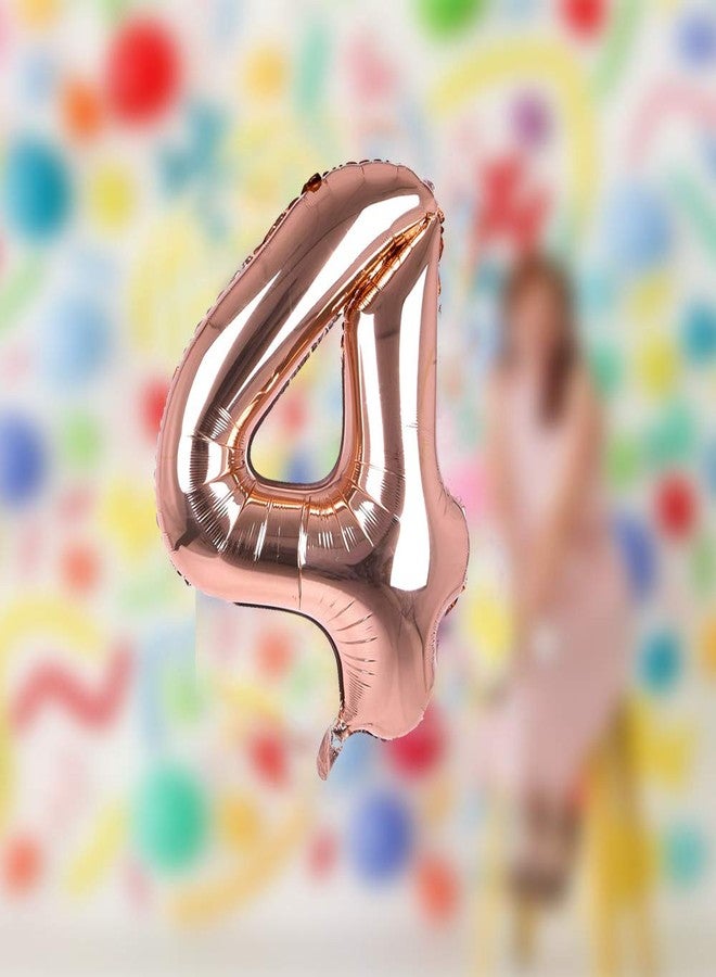 AMFIN Number Foil Balloon - Rose Gold (4 Number) - Image 2